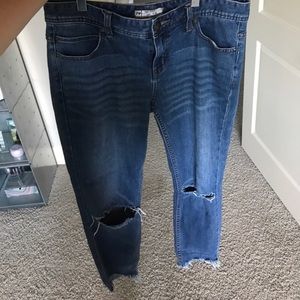 Raw hem Free People jeans